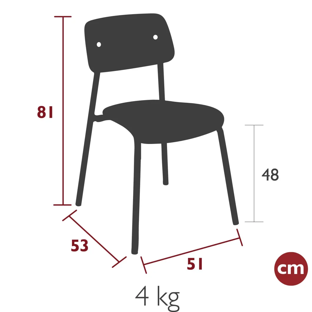 CHAISE BOIS TEINTÉ
