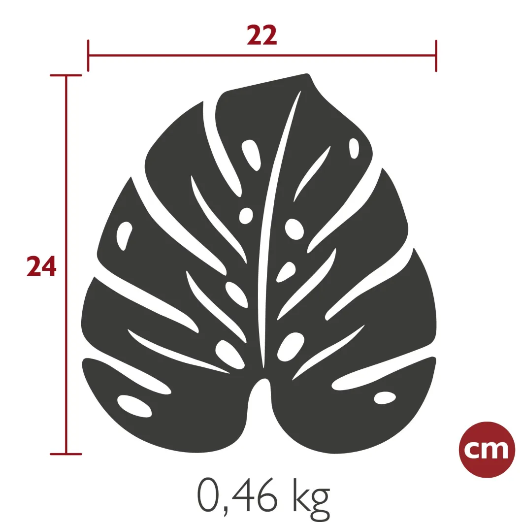 DESSOUS DE PLAT MONSTERA 24 X 22 CM