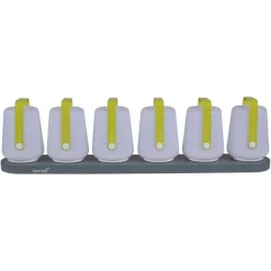 LOT DE 6 LAMPES H.12 CM AVEC PACK RECHARGE