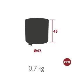 POUF ROND CHINÉ