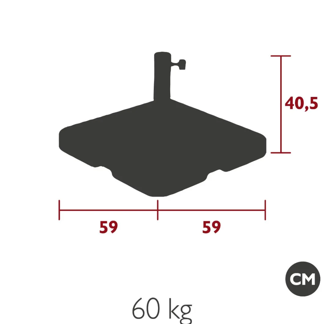 SOCLE PARASOL BÉTON 60 KG