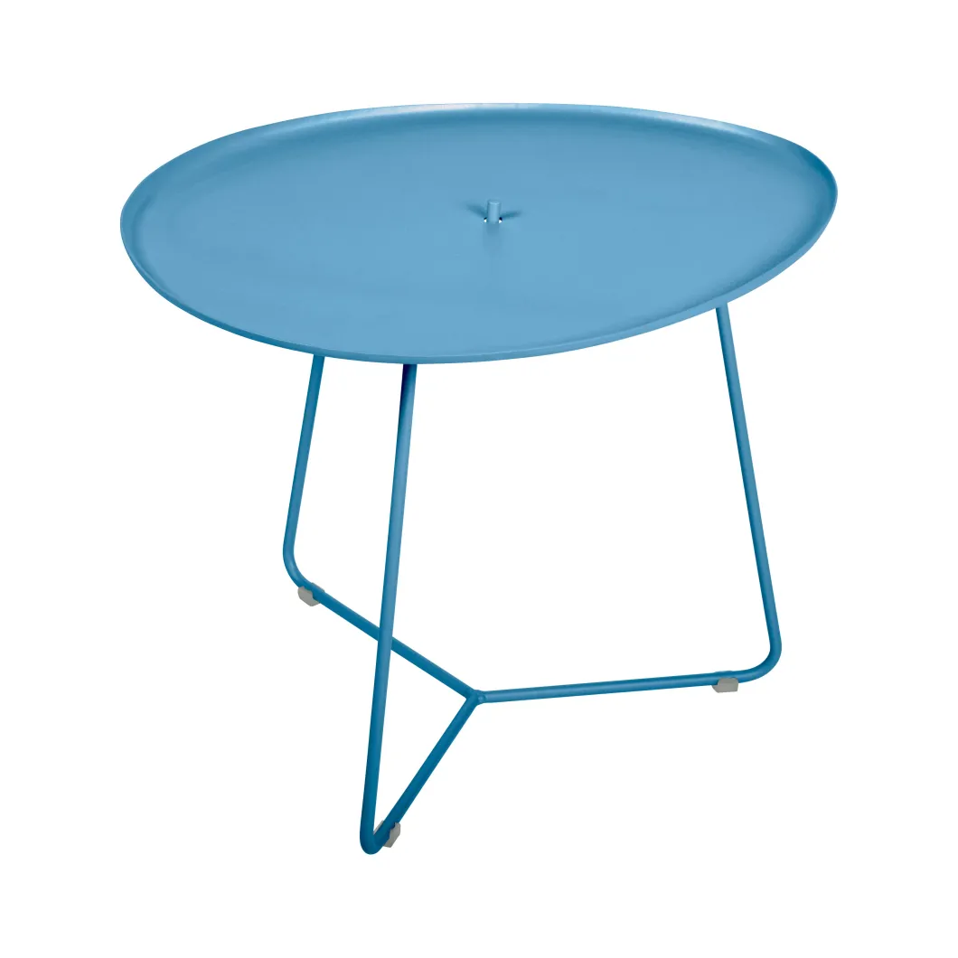 TABLE BASSE OVALE 55 X 44.5 CM, PLATEAU AMOVIBLE