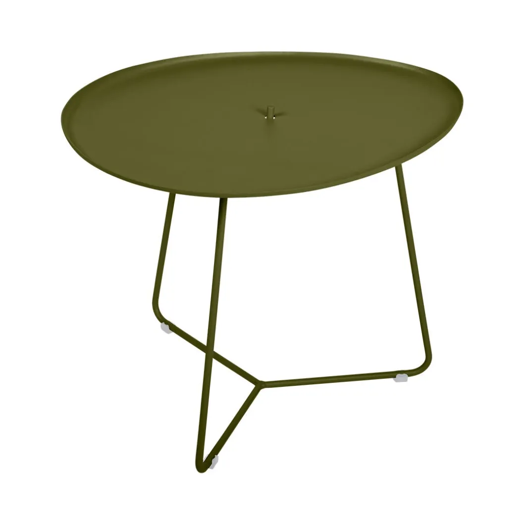 TABLE BASSE OVALE 55 X 44.5 CM, PLATEAU AMOVIBLE