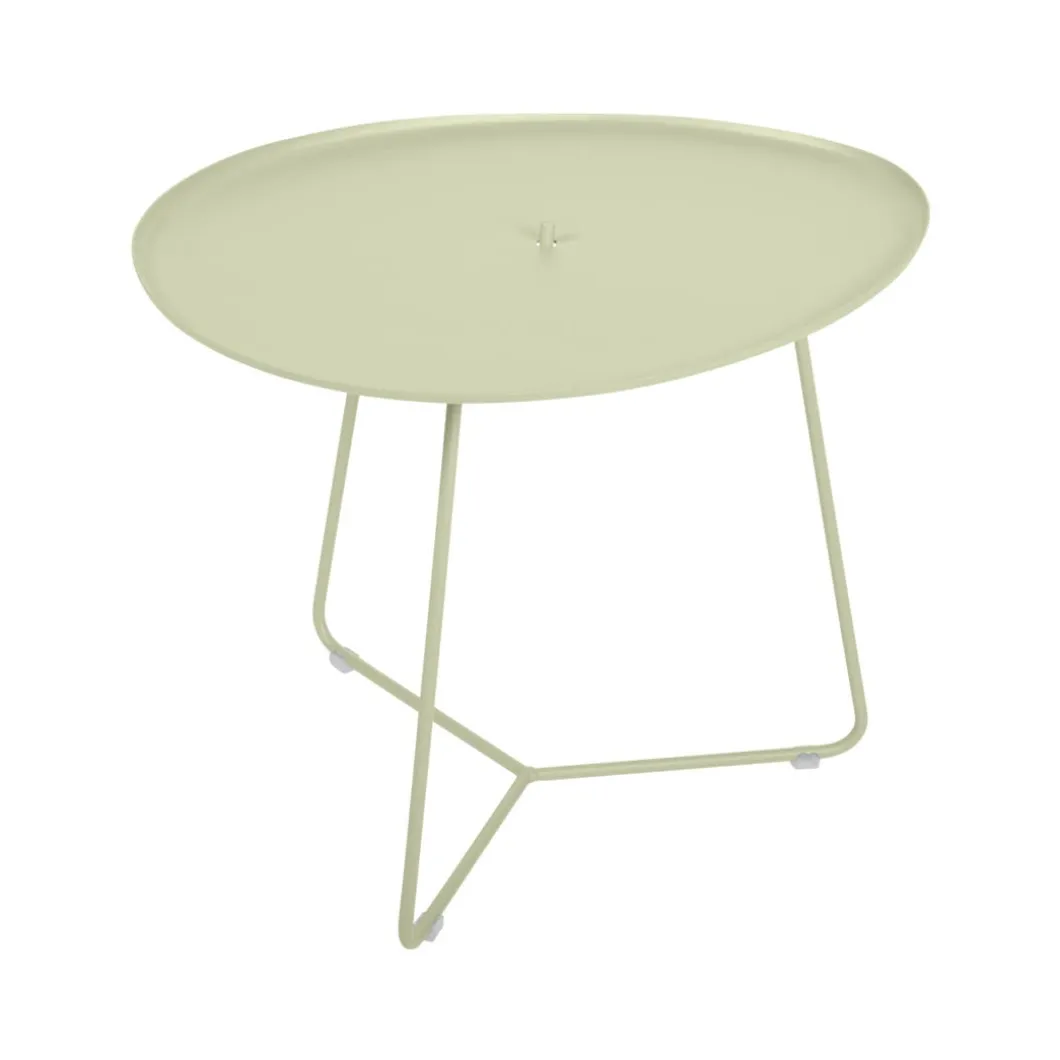 TABLE BASSE OVALE 55 X 44.5 CM, PLATEAU AMOVIBLE
