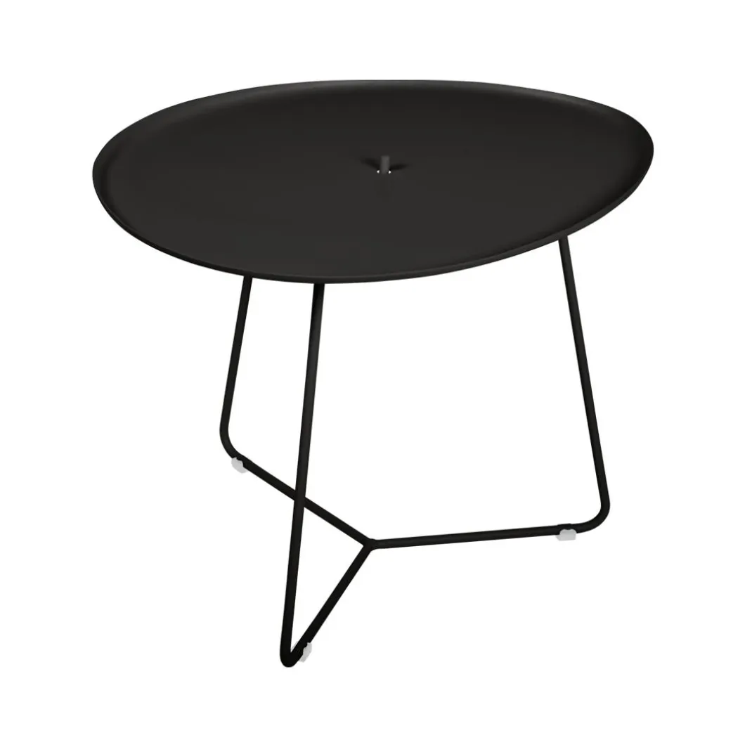 TABLE BASSE OVALE 55 X 44.5 CM, PLATEAU AMOVIBLE