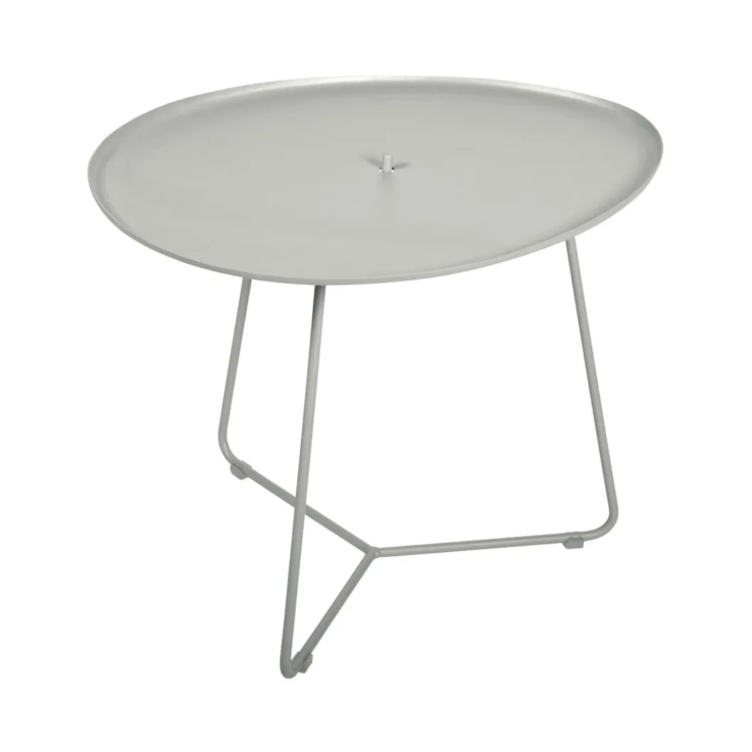 TABLE BASSE OVALE 55 X 44.5 CM, PLATEAU AMOVIBLE