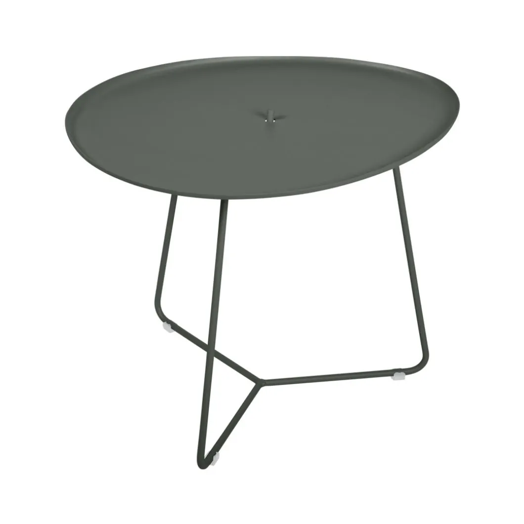 TABLE BASSE OVALE 55 X 44.5 CM, PLATEAU AMOVIBLE