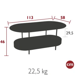 TABLE BASSE 113 X 58 CM