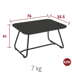 TABLE BASSE 76 X 55.5 CM