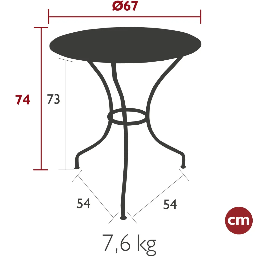 TABLE Ø 67 CM