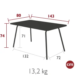 TABLE 143 X 80 CM
