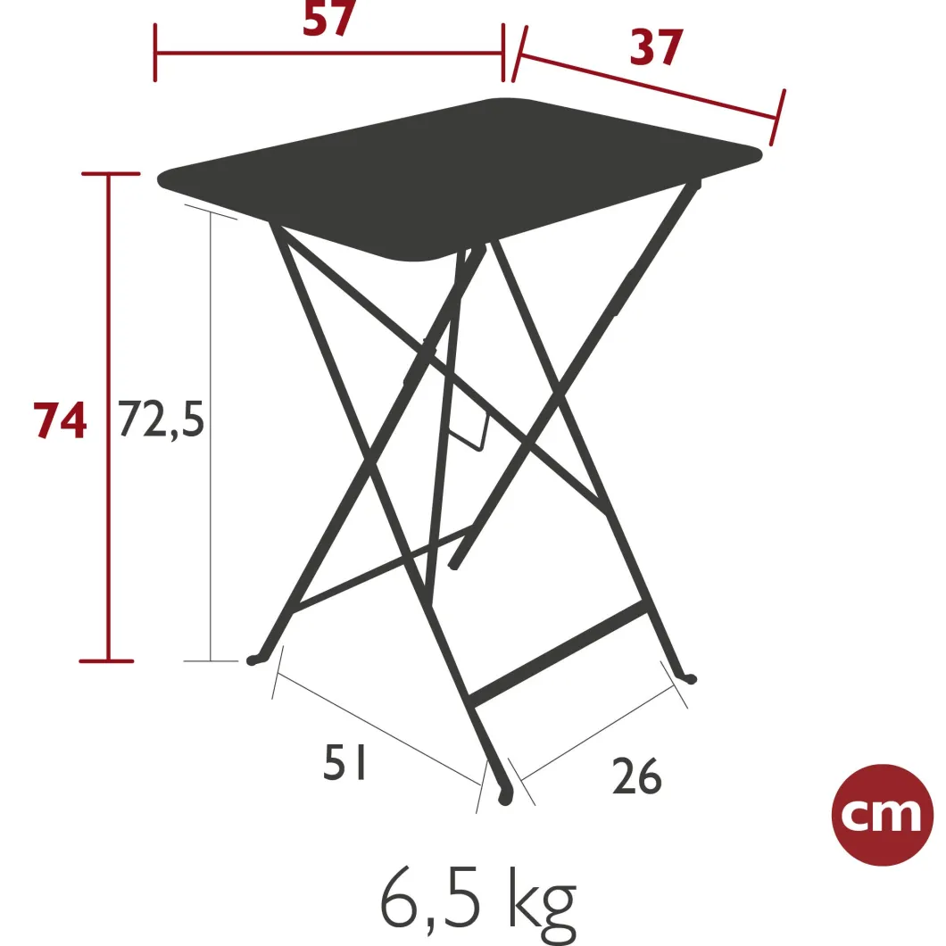 TABLE 57 X 37 CM